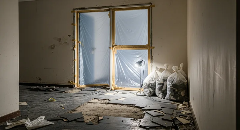 Retrait de flocage dans une chaufferie de grand ensemble, Mons-en-Barœul, Nouveau Mons